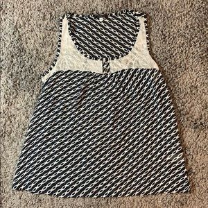 S.O.Y. Sheer Tank with Lace Detail on Chest